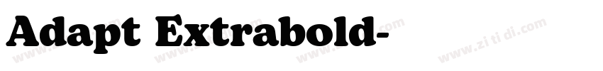 Adapt Extrabold字体转换